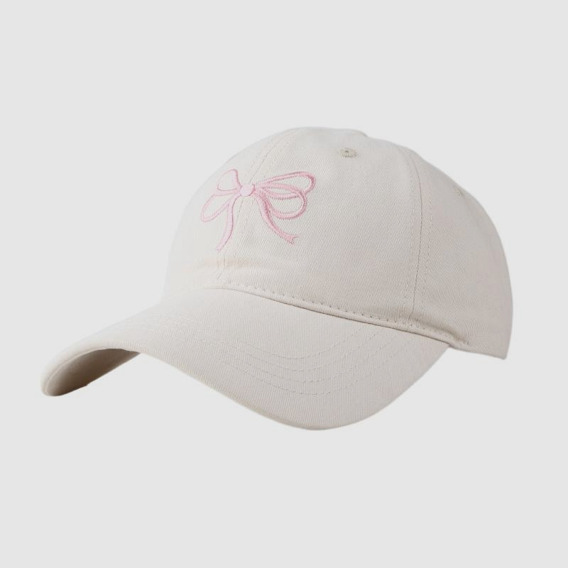 Double Bowknot Embroidered Baseball Cap