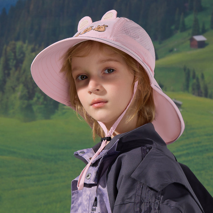 Children's Hat Cartoon Shawl Neck Protection Sun Protection Hat Quick Drying Waterproof Fisherman Hat