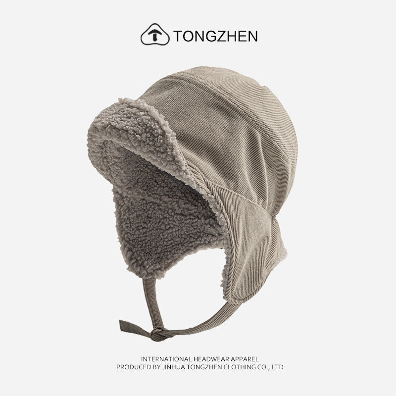 Double-Sided Wear Ear Protection Flight Hat Cycling Warm Windproof Trapper