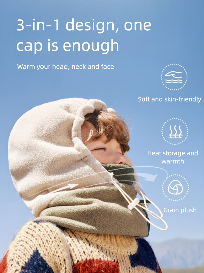 Children's Hat Scarf Integrated Windproof Mask Anti-static Ear Protection Hat