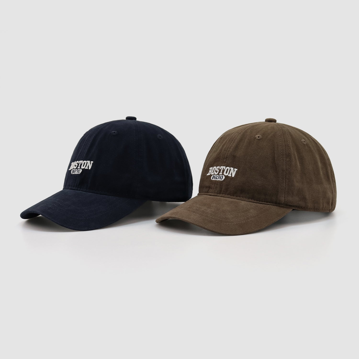 Washed Embroidered Letter Baseball Cap