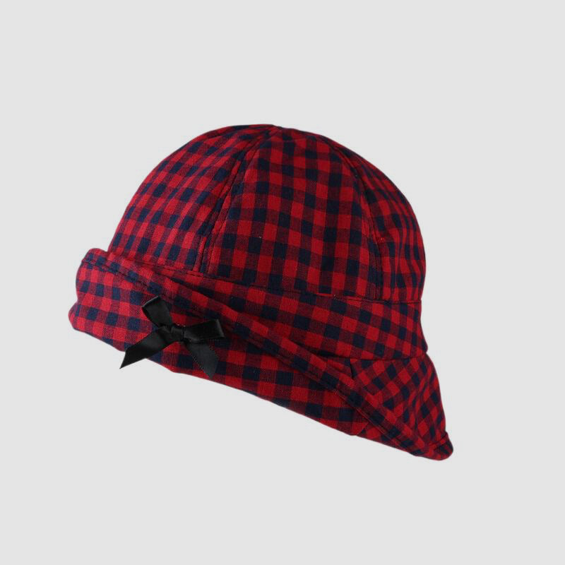 Plaid Dual-Wear Bow Bucket