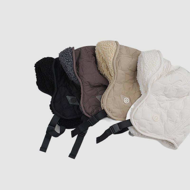 Thickened Lamb Wool Reversible Ear Protection Hat Outdoor Warm Skiing Cycling Aviator Hat