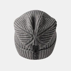 Core-spun Yarn Wool Ski Hat Solid Color Warm Head Wrap Hat