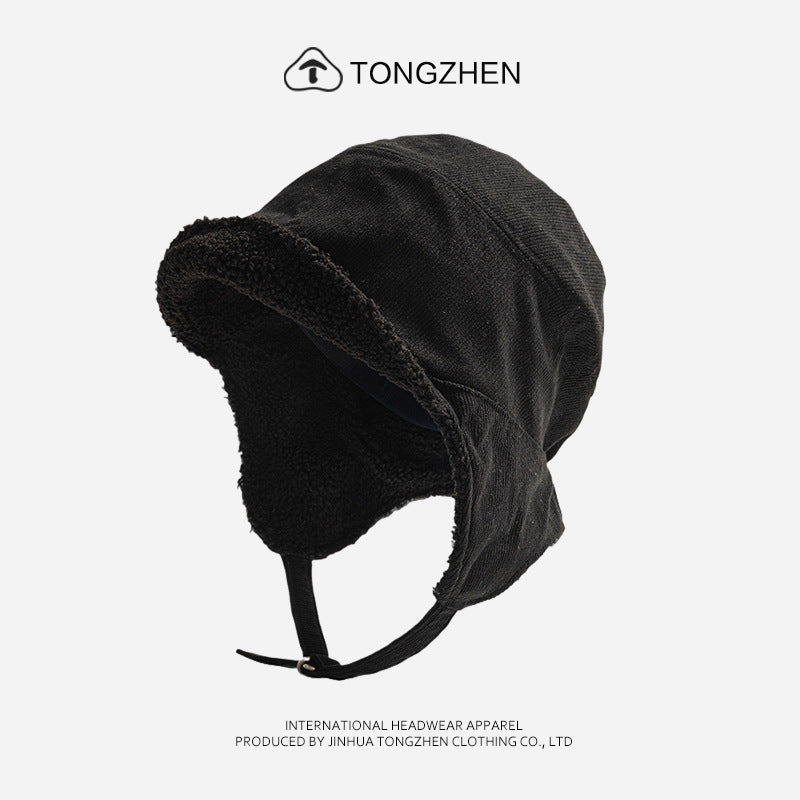 Double-Sided Wear Ear Protection Flight Hat Cycling Warm Windproof Trapper