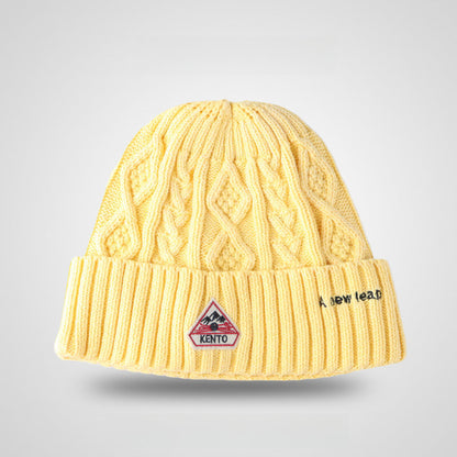 Thick Needle Line Warm Short Beanie