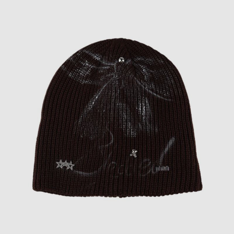 Inkjet Bow Letter Handmade Ornaments Beanie