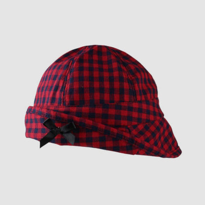 Plaid Dual-Wear Bow Bucket