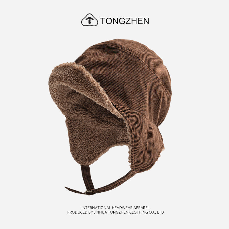 Double-Sided Wear Ear Protection Flight Hat Cycling Warm Windproof Trapper