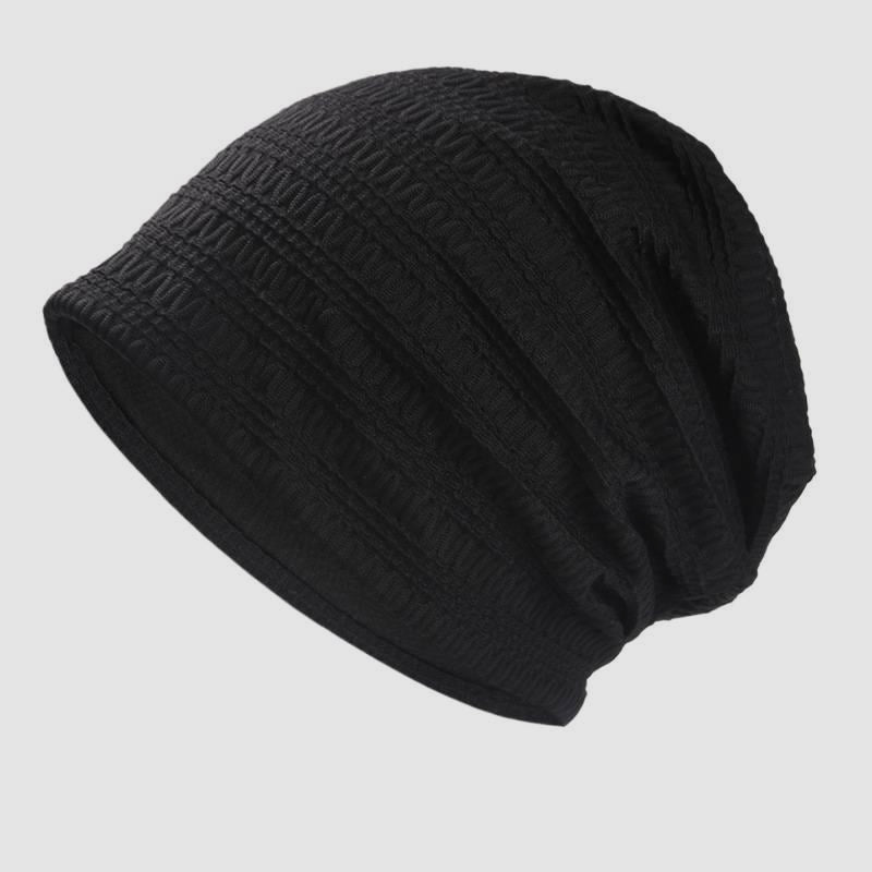 Large Head Circumference Solid Color Hollow Out Slouchy Beanie Spring