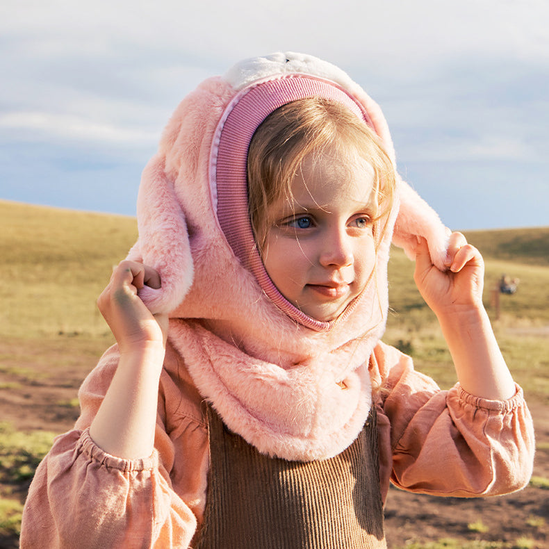 Children's Protective Warm Thickened Pullover Integrated Ear Protection Hat