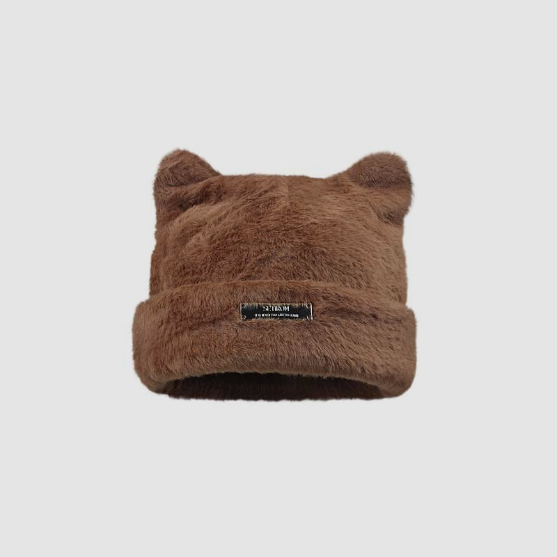 Imitation Mink Fur Knitted Hat Cold Hat
