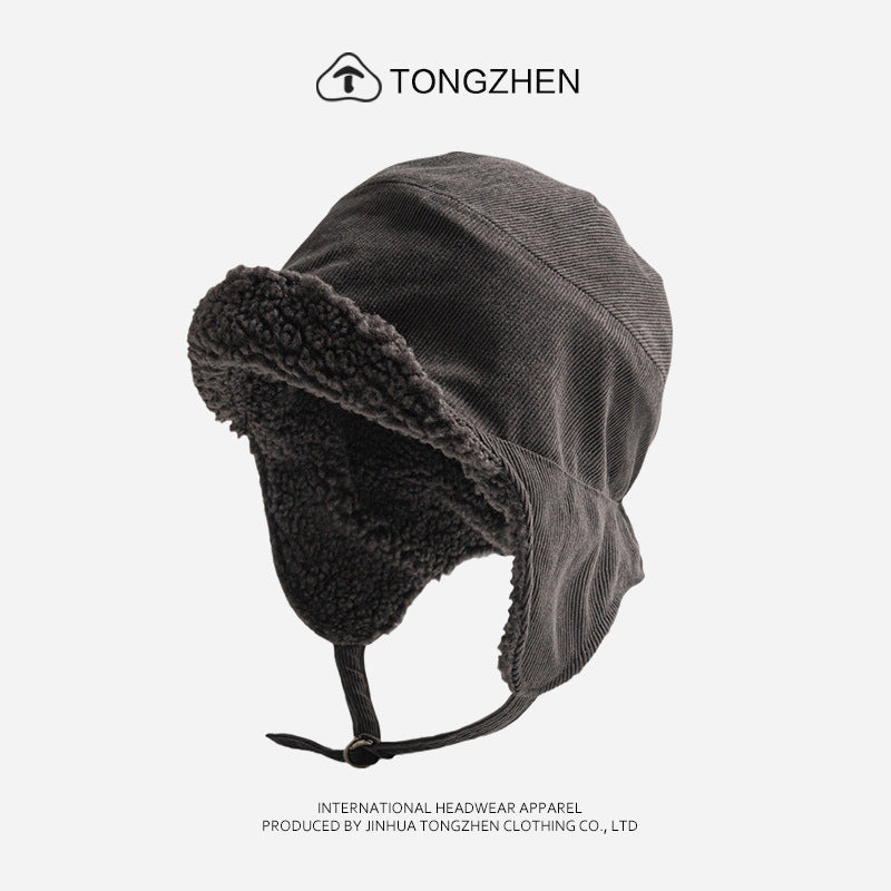 Double-Sided Wear Ear Protection Flight Hat Cycling Warm Windproof Trapper