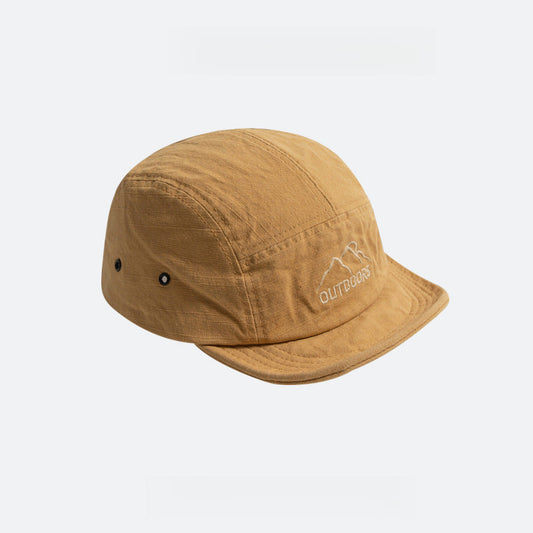 Japanese Style Cotton Short Brim Soft Top 5 panel Cap