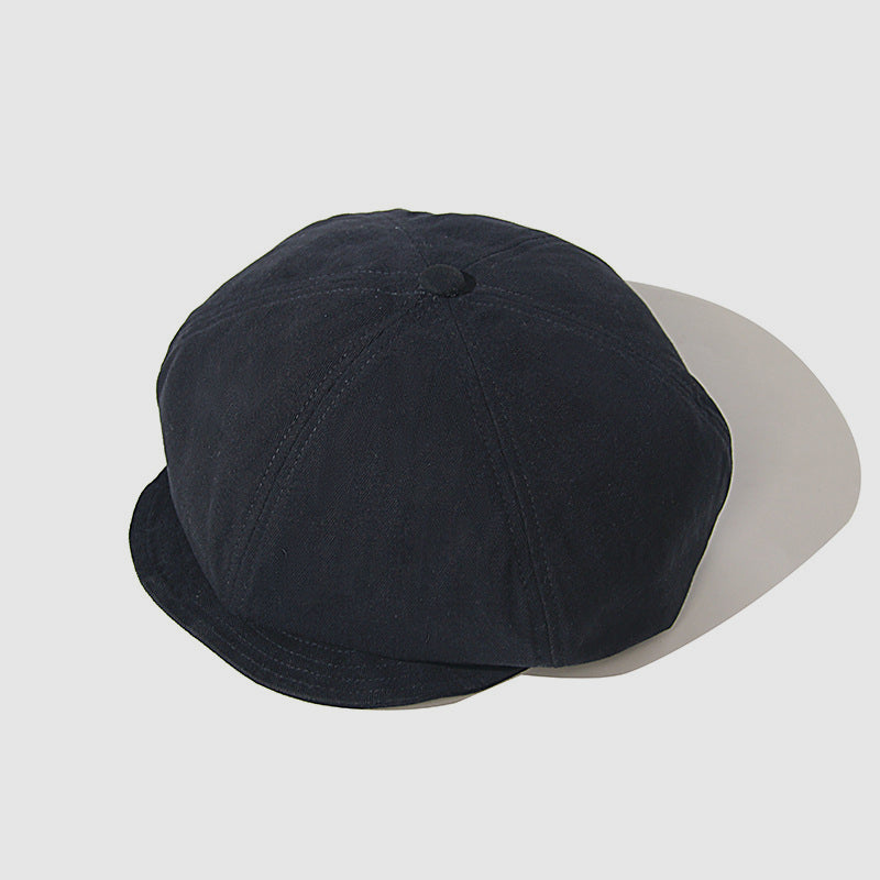 Short Brim Shaped Newsboy Cap