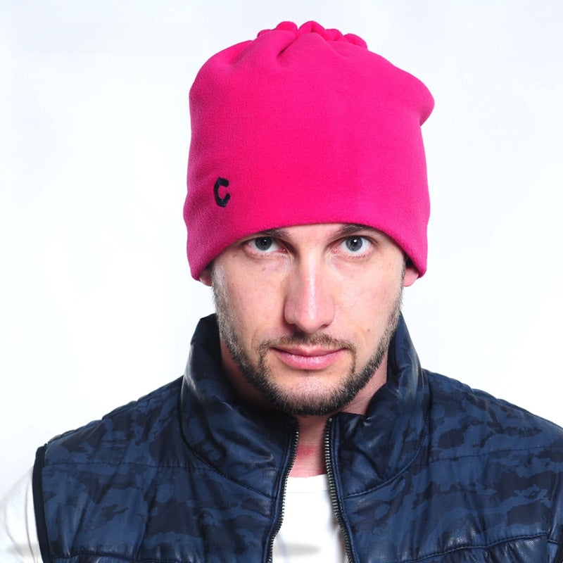 Men's Three-in-One Fleece Hat Outdoor Cycling Mouth Guard Hat Cold Hat