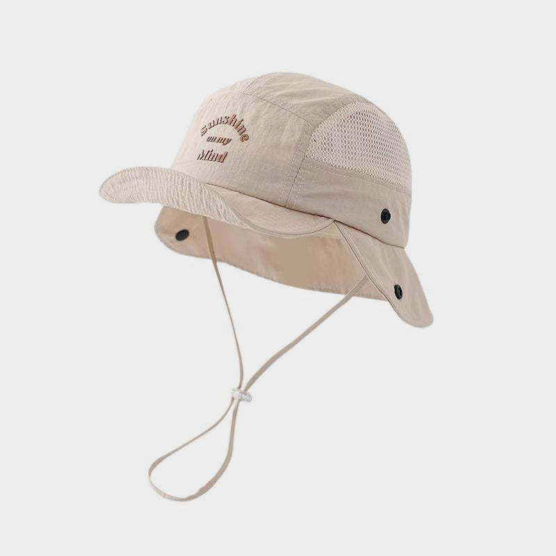 Outdoor Sun Protection Mesh Breathable Sun Hat Quick-Dry Neck Guard Hiking Fishing Camping Climbing Hat