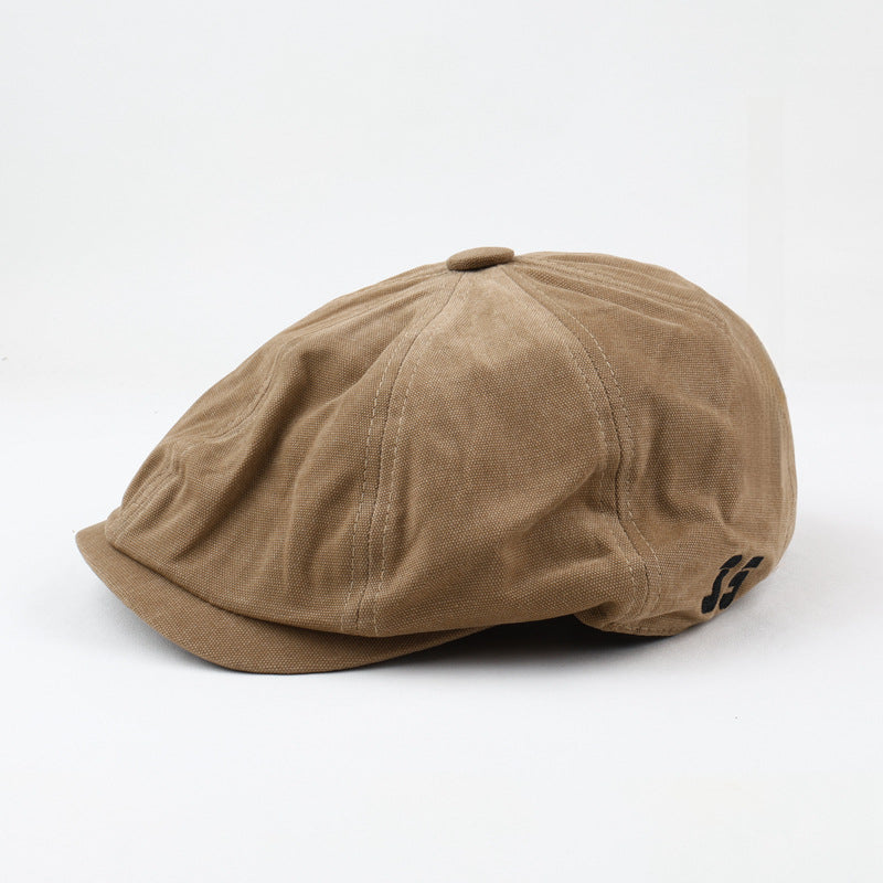 Japanese-Style Retro Drawstring Reverse Wear Flat Cap