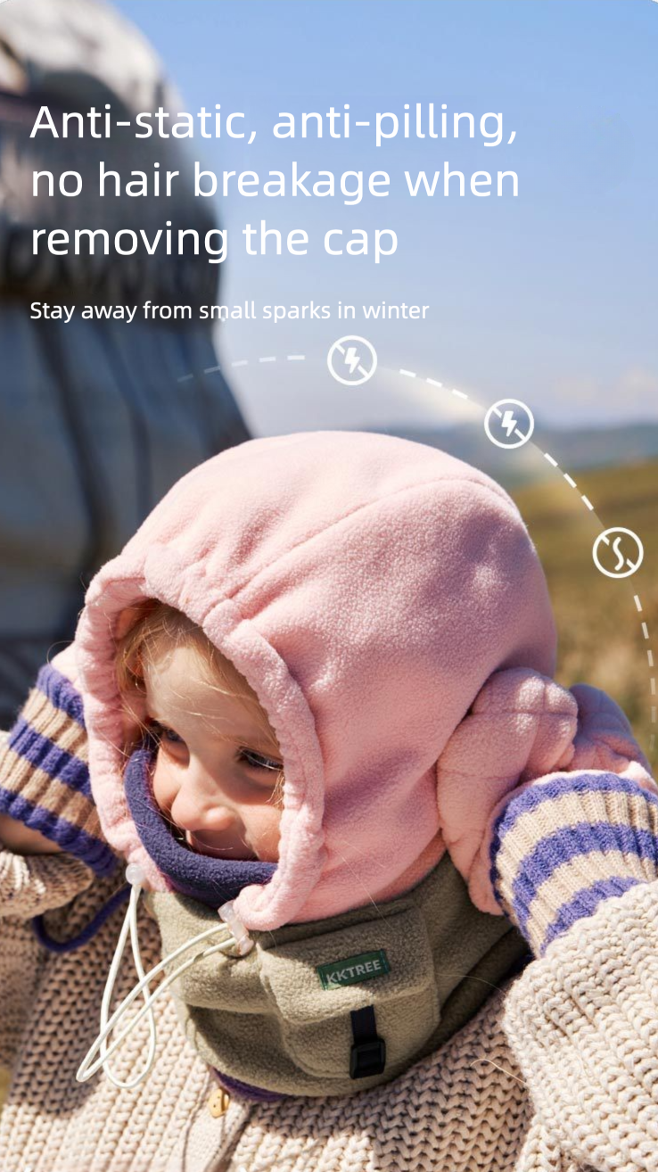 Children's Hat Scarf Integrated Windproof Mask Anti-static Ear Protection Hat