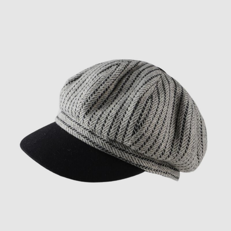 Patchwork Stripes British Newsboy Cap