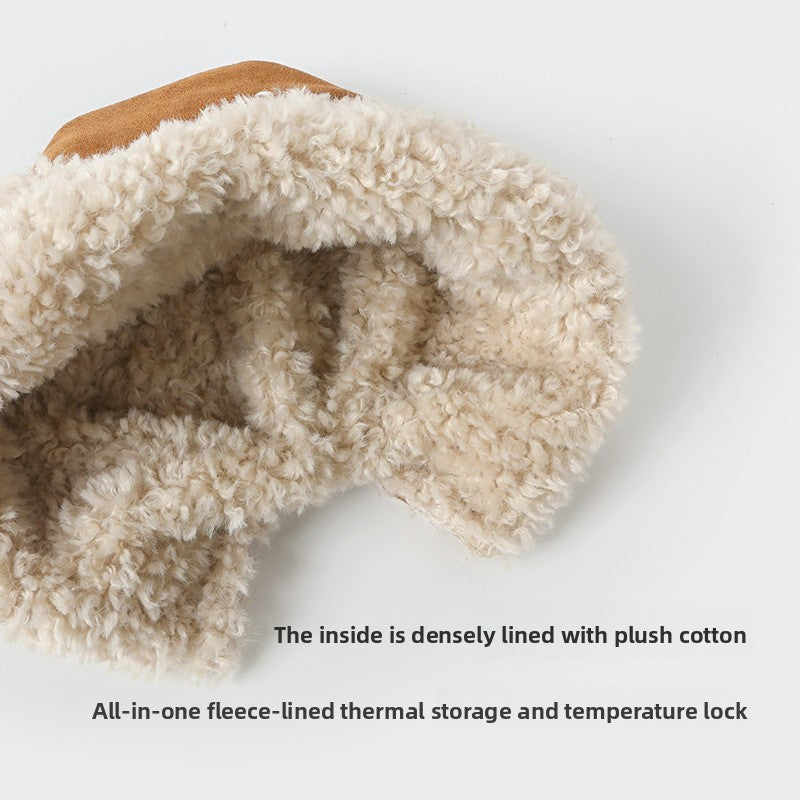 Cat Ear Teddy Fleece Suede Thick Ear Flap Hat