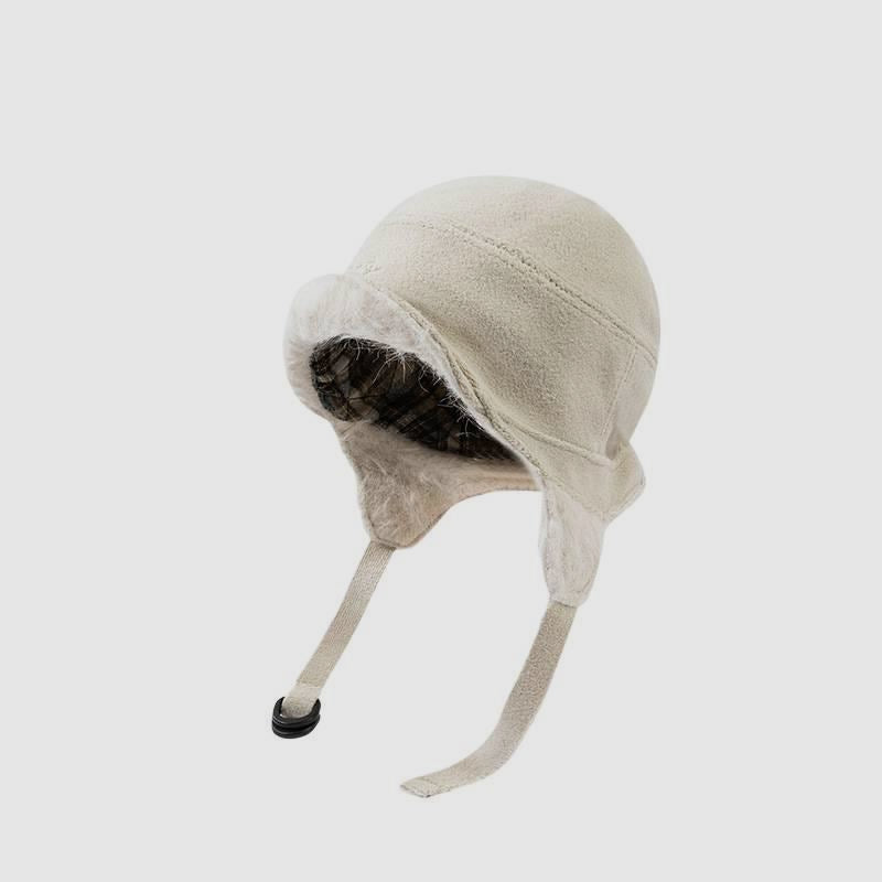 Line Doodle Embroidered Aviator Hat