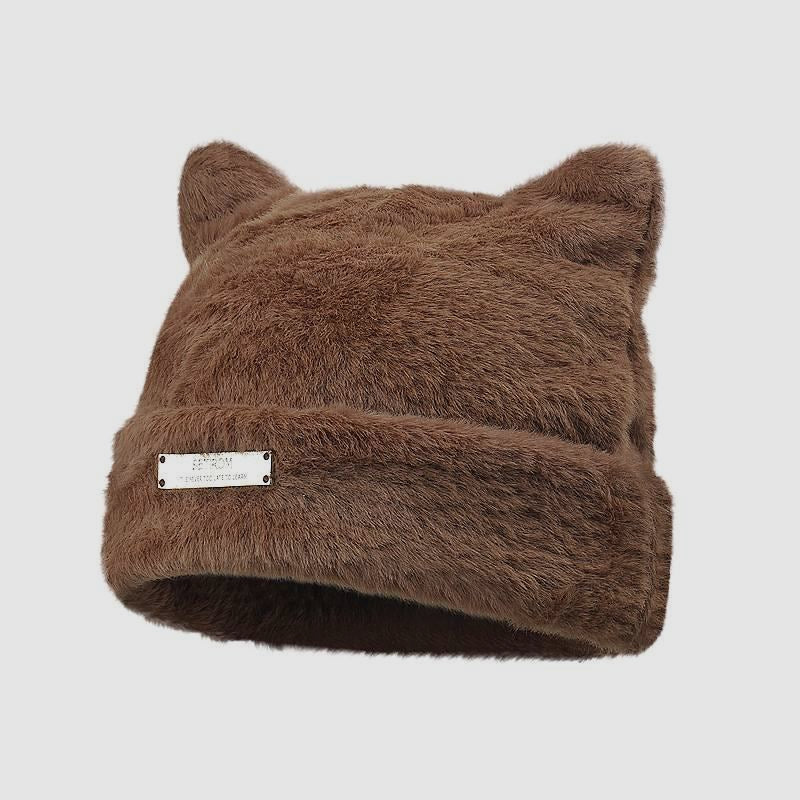 Imitation Mink Fur Knitted Hat Cold Hat