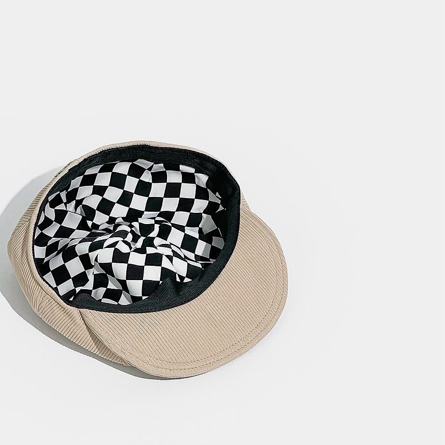 Corduroy Solid Color Flat Cap