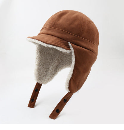 Lambswool Thickened Ears Protection Hat Warm Trapper