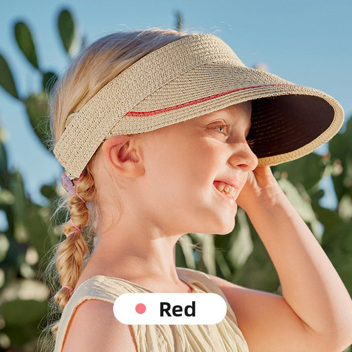 Children's Sun Hat Visor Hat Open Top Wide Brim