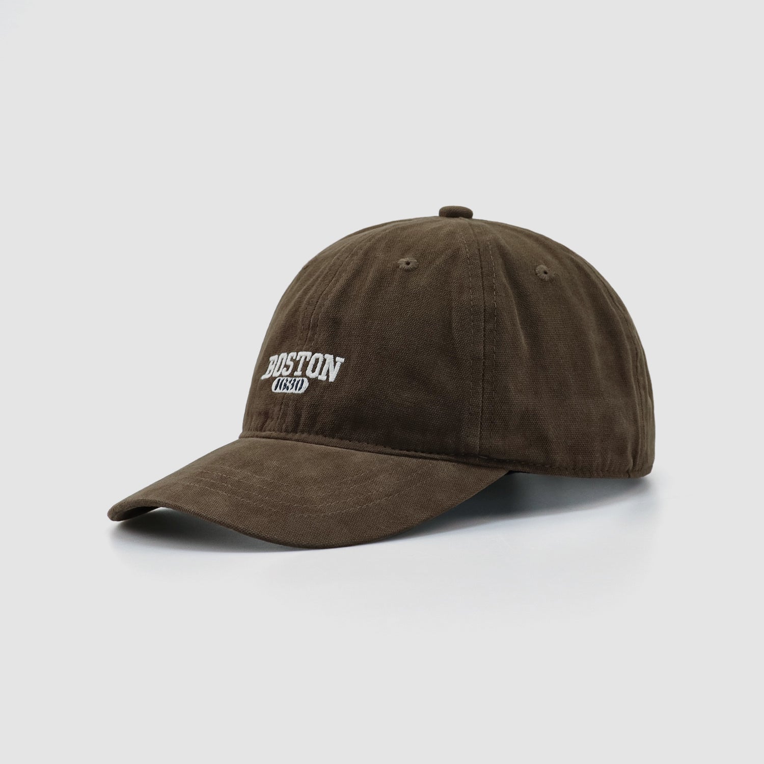 Washed Embroidered Letter Baseball Cap