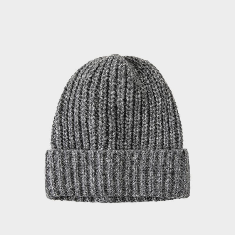 Color Block Double Knit Hat for Women Loose Fit